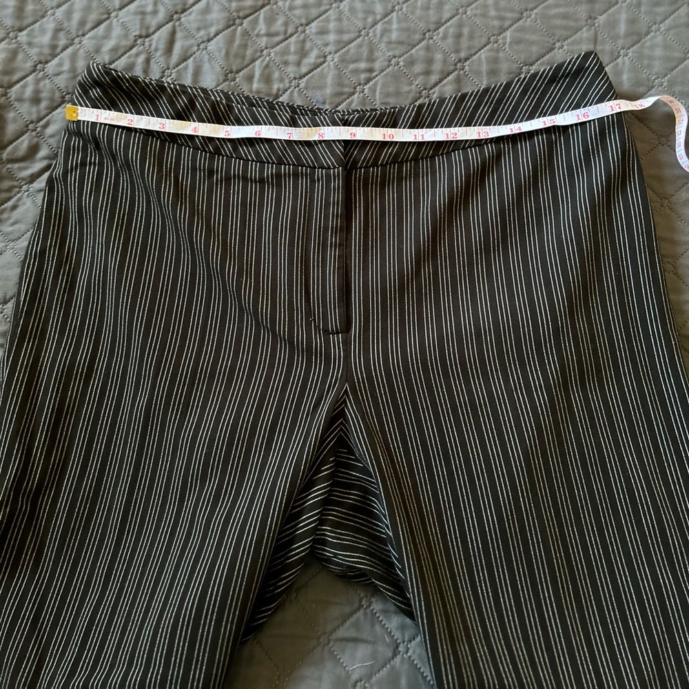 Black pinstripe pants